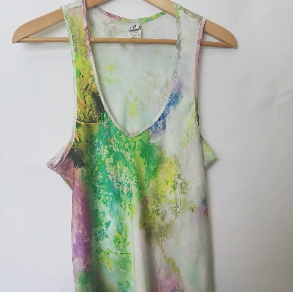Silk - like tye dye inspired tank
